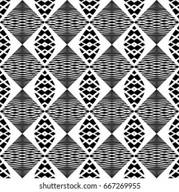 Design seamless monochrome zigzag pattern. Abstract grid background. Vector art. No gradient