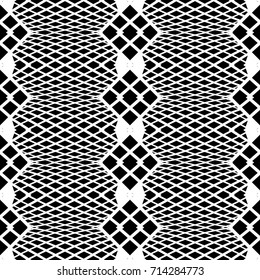 Design seamless monochrome zigzag pattern. Abstract grid background. Vector art. No gradient
