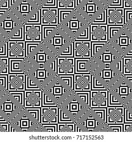 Design seamless monochrome zigzag pattern. Abstract striped background. Vector art