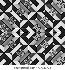 Design seamless monochrome zigzag pattern. Abstract striped background. Vector art