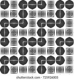 Design seamless monochrome zigzag pattern. Abstract lines textured background. Vector art. No gradient