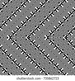 Design seamless monochrome zigzag pattern. Abstract striped background. Vector art