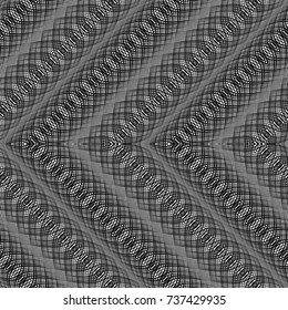 Design seamless monochrome zigzag pattern. Abstract decorative background. Vector art. No gradient