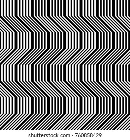 Design seamless monochrome zigzag pattern. Abstract stripy background. Vector art