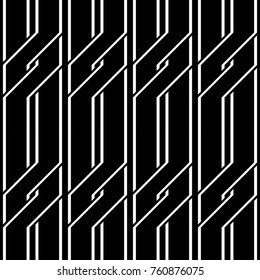 Design seamless monochrome zigzag pattern. Abstract stripy background. Vector art