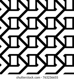 Design seamless monochrome zigzag pattern. Abstract stripy background. Vector art