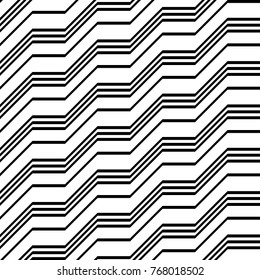 Design seamless monochrome zigzag pattern. Abstract background. Vector art