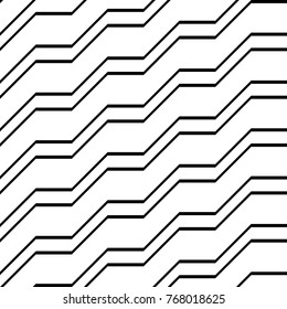 Design seamless monochrome zigzag pattern. Abstract background. Vector art