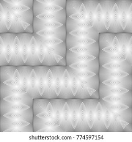 Design seamless monochrome zigzag pattern. Abstract decorative background. Vector art. No gradient
