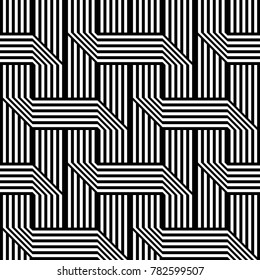 Design seamless monochrome zigzag pattern. Abstract background. Vector art