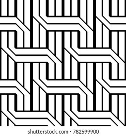 Design seamless monochrome zigzag pattern. Abstract background. Vector art