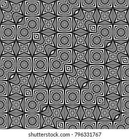 Design seamless monochrome zigzag pattern. Abstract striped background. Vector art. No gradient