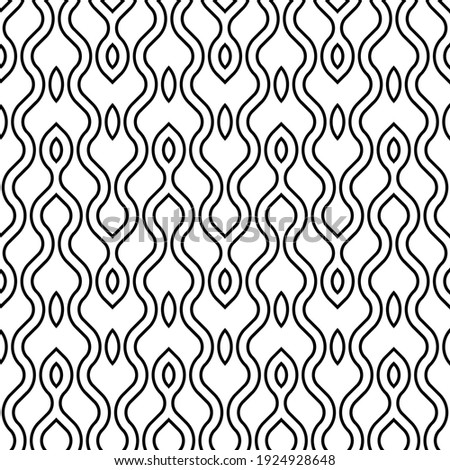 Design seamless monochrome zigzag pattern. Abstract waving background. Vector artv