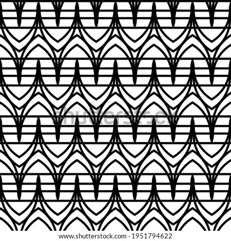 Design seamless monochrome zigzag pattern. Abstract waving background. Vector artv