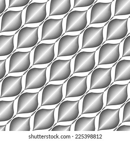 Design seamless monochrome zigzag wave pattern. Abstract stripy background. Vector art