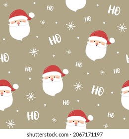 Diseño de un patrón impecable con el divertido Santa Claus. Vector