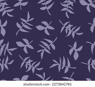 diseño sin fisuras de hojas y tallos morados