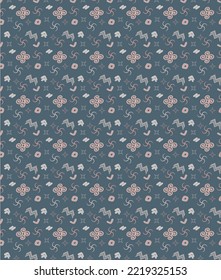 design seamless pattern textile symbol of sulawesi indonesia