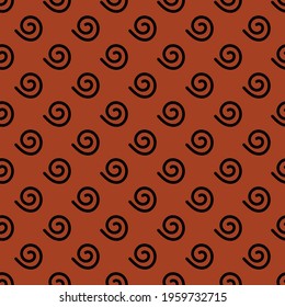 Design seamless spiral dots pattern. Abstract monochrome background. Vector art. Spiral pattern. Fabric pattern. Gift wrap. Paper. Grunge spiral background. Vector pattern with swirls. Template.