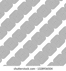 Design seamless spiral pattern. Abstract monochrome background. Vector art. No gradient