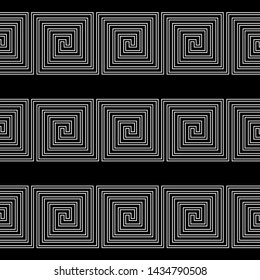 Design seamless spiral pattern. Abstract monochrome background. Vector art. No gradient