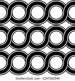 Design seamless spiral twisted pattern. Abstract monochrome circle background. Vector art