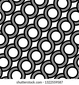 Design seamless spiral twisted pattern. Abstract monochrome circle background. Vector art