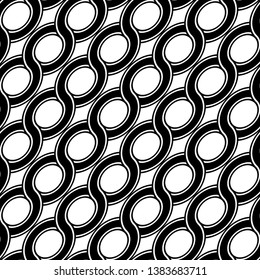 Design seamless spiral twisted pattern. Abstract monochrome ellipse background. Vector art
