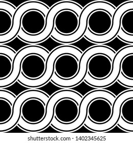 Design seamless spiral twisted pattern. Abstract monochrome circle background. Vector art
