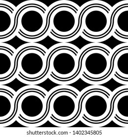Design seamless spiral twisted pattern. Abstract monochrome circle background. Vector art