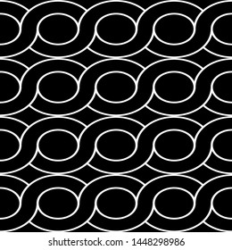 Design seamless spiral twisted pattern. Abstract monochrome ellipse background. Vector art