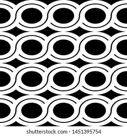 Design seamless spiral twisted pattern. Abstract monochrome ellipse background. Vector art