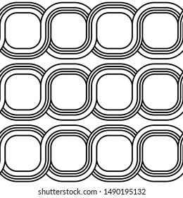 Design seamless spiral twisted pattern. Abstract monochrome background. Vector art