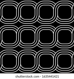 Design seamless spiral twisted pattern. Abstract monochrome background. Vector art