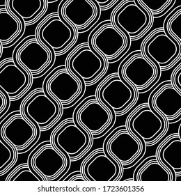 Design seamless spiral twisted pattern. Abstract monochrome background. Vector art