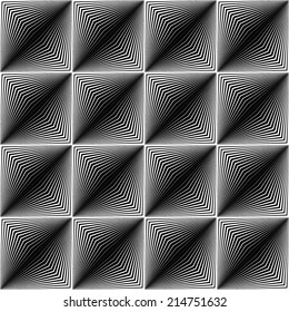 Design seamless square trellised pattern. Abstract geometric monochrome background. Speckled texture. Vector art