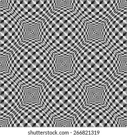 Design seamless square volumetric pattern. Abstract geometric monochrome background. Vector art. No gradient