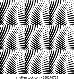 Design seamless striped geometric pattern. Abstract monochrome waving lines background. Vector art. No gradient
