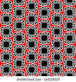 Design seamless three-color abstract pattern. Vector art