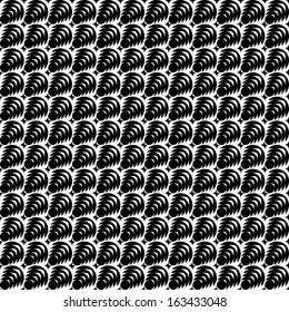 Design seamless uncolored geometric background. Vector art