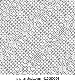 Design seamless warped geometric pattern. Abstract monochrome background. Vector art. No gradient