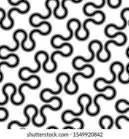 Design seamless waving pattern. Abstract monochrome zigzag background. Vector art