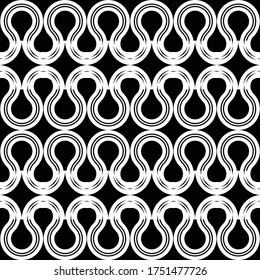 Design seamless waving pattern. Abstract monochrome zigzag background. Vector art