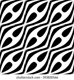 Design seamless waving pattern. Abstract monochrome background. Vector art