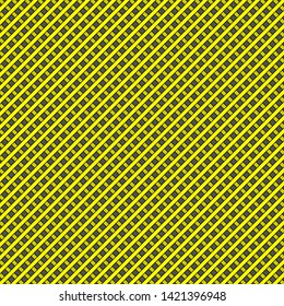 Design seamless yellow interlaced pattern. Abstract stripy background. Vector art