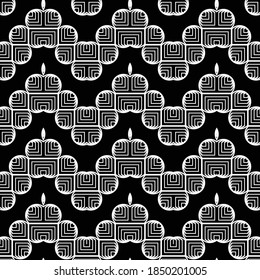 Design seamless zigzag decorative pattern. Abstract monochrome grating background. Vector art