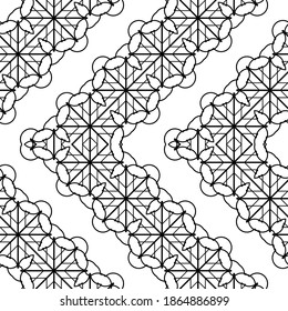 Design seamless zigzag decorative pattern. Abstract monochrome grating background. Vector art