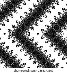 Design seamless zigzag decorative pattern. Abstract monochrome grating background. Vector art