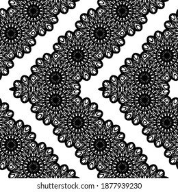 Design seamless zigzag decorative pattern. Abstract monochrome grating background. Vector art