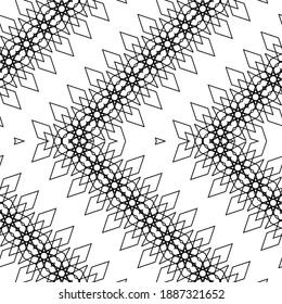 Design seamless zigzag decorative pattern. Abstract monochrome grating background. Vector art